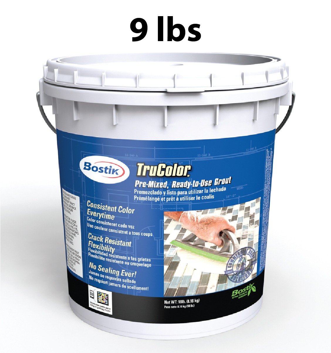 Bostik Trucolor Linen Premixed Grout 9lb Bucket Schillings Bostik Trucolor Grout 9 Lb Bucket